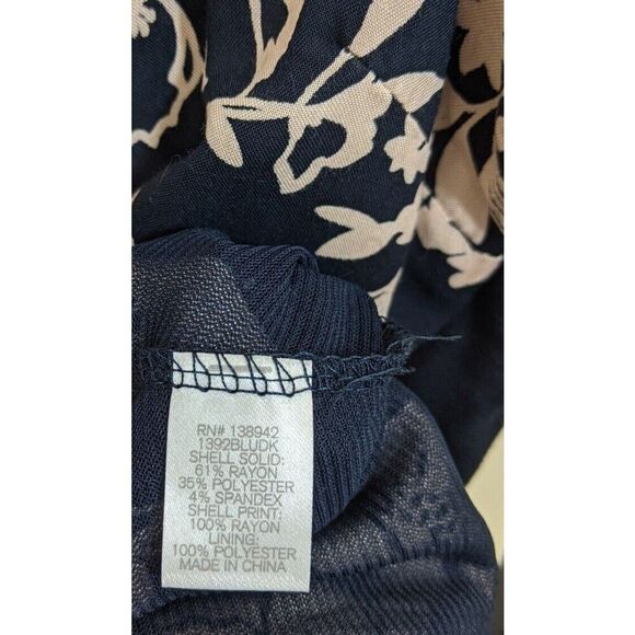 Charming Charlie Cut Out Back Floral Winter Blooms Mini Dress Size Large - Picture 6 of 10